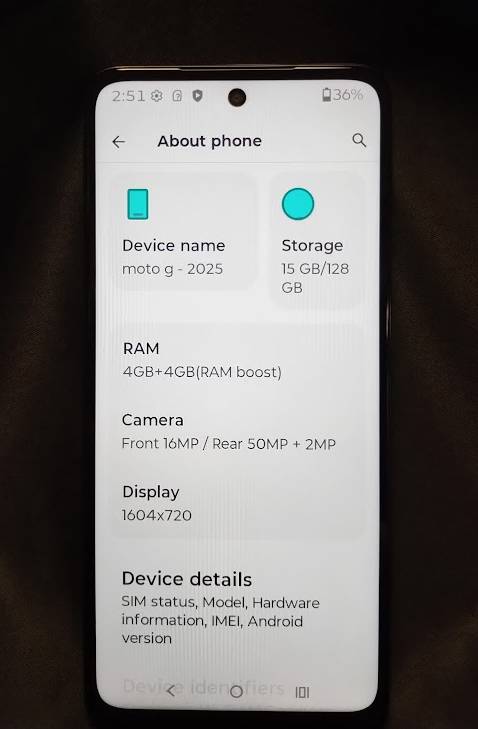 Motorola Moto G 5G (2025) 128GB - Gray - Consumer Cellular Locked *PRE OWNED*