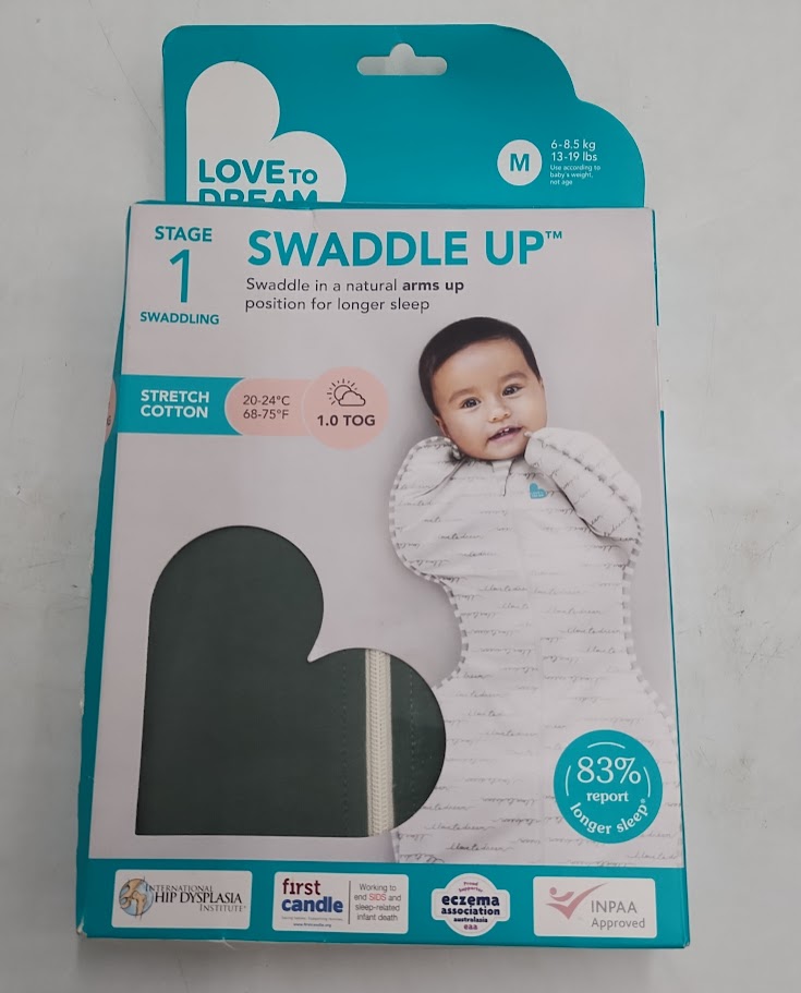 Love to Dream Swaddle Up Sleep Sack- Cotton 1.0 TOG - Deep Olive - M