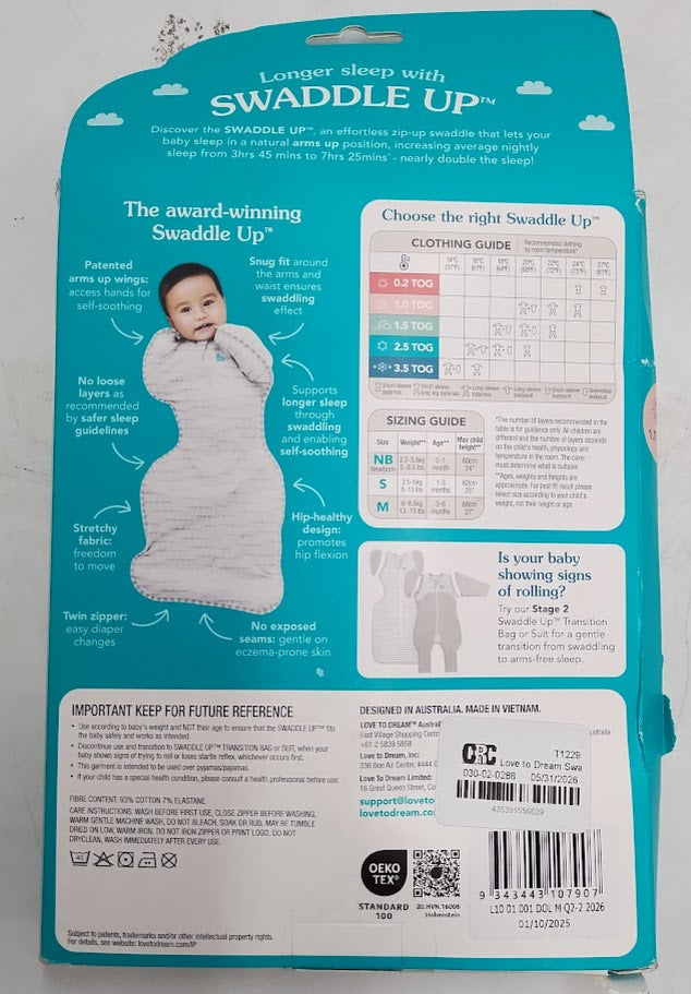 Love to Dream Swaddle Up Sleep Sack- Cotton 1.0 TOG - Deep Olive - M