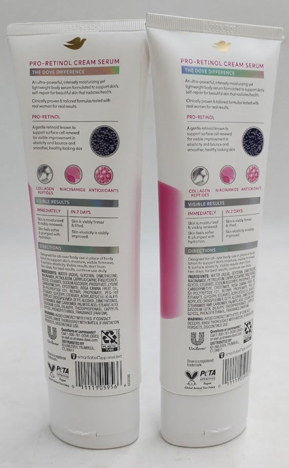 2 PACK!!! Dove Beauty Pro-Retinol and Firming  Lotion - 8 fl oz