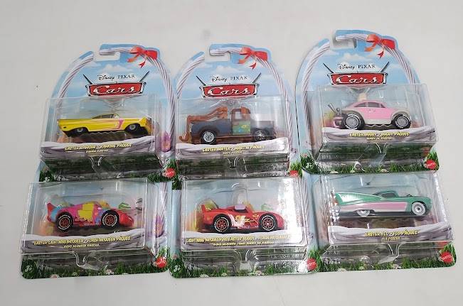 LOT OF 6 !! Disney Pixar Cars Easter Diecast Vehicles