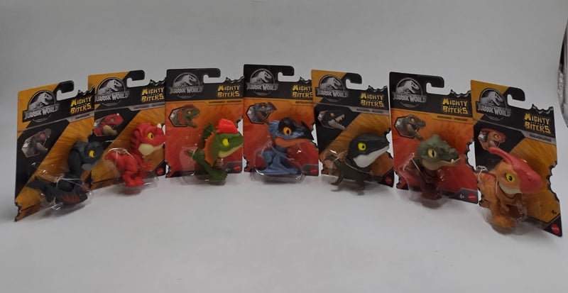 LOT OF 7!! Jurassic World Mighty Little Biters