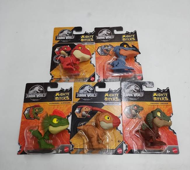 LOT OF 5!!  Jurassic World Mighty Little Biters