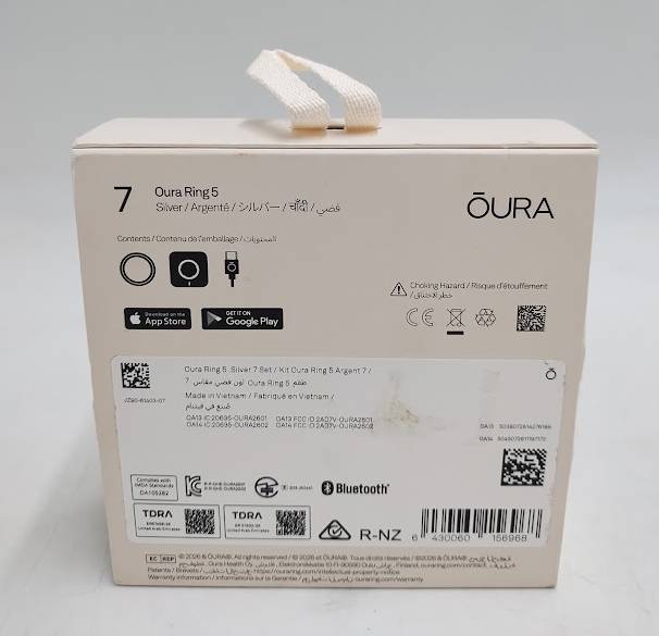 Oura Ring 5 Silver - Size 7 **PRE OWNED**