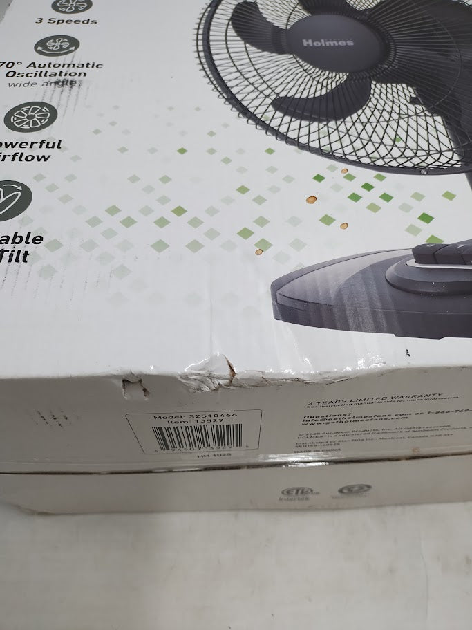 Holmes 12" Table Breeze Table Oscillating Fan Black SEE DETAILS