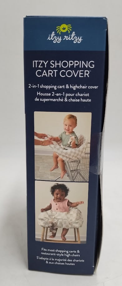 Itzy Ritzy Shopping Cart and High Chair Cover - Taupe Checkerboard