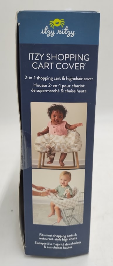 Itzy Ritzy Shopping Cart and High Chair Cover - Taupe Checkerboard