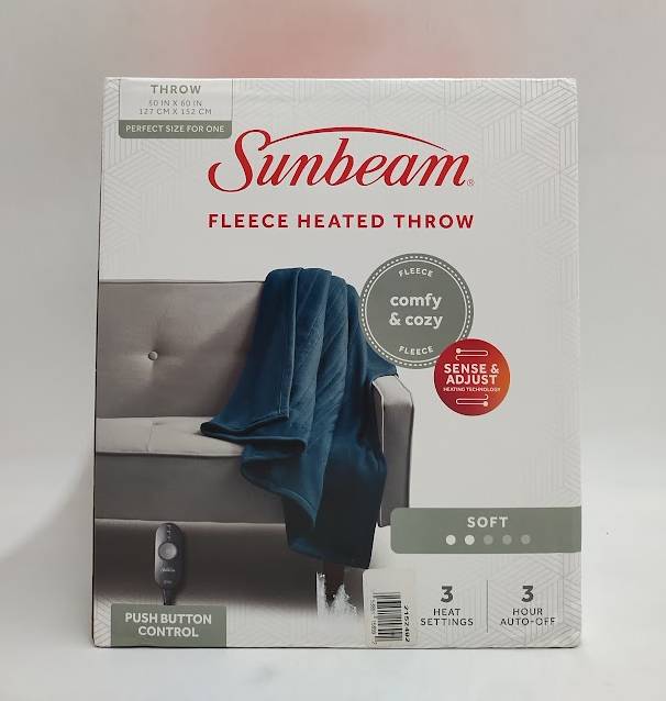 Sunbeam 50"x60" Heated Throw Blanket - Garnet Red SEE DETAILS