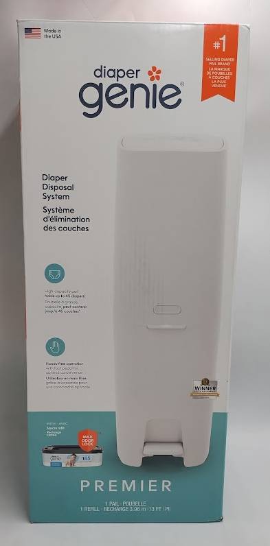 Diaper Genie Premier Diaper Pail with Starter Refill OPEN BOX (LOCAL PICKUP ONLY)