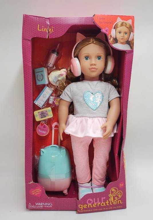 Our Generation Linzi 18" Doll with Luggage and Travel Accessories SEE DETAILS