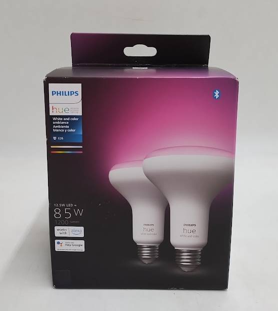 Philips Hue 2pk BR30 Color LED Smart Bluetooth Lights and Bridge Compatible
