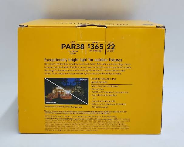 GE 2pk 150W PAR38 Light Bulbs Warm White