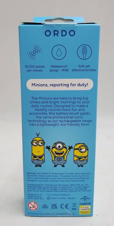 ORDO Sonic Kids' Battery Toothbrush - Minions 02
