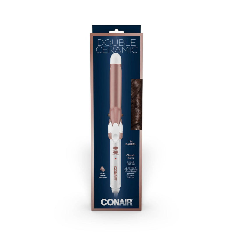 Conair Double Ceramic Curling Iron Rose Gold - 1 inch barrel