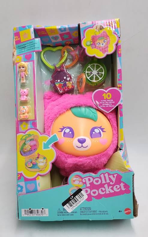 Polly Pocket Plushie Bear Compact, Doll & Keychain Playset SEE DETAILS