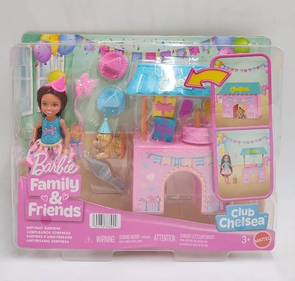 Barbie Family & Friends Club Chelsea Surprise Birthday Party Playset SEE DETAILS