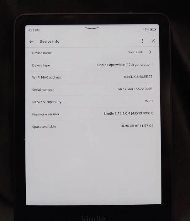 Amazon Kindle Paperwhite (2024) - Black 16GB **PRE OWNED**