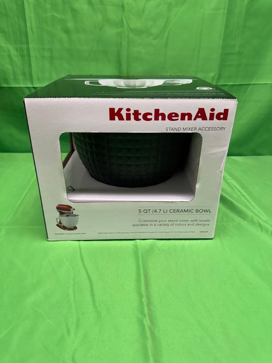 KitchenAid 5qt Black Studded Ceramic Bowl