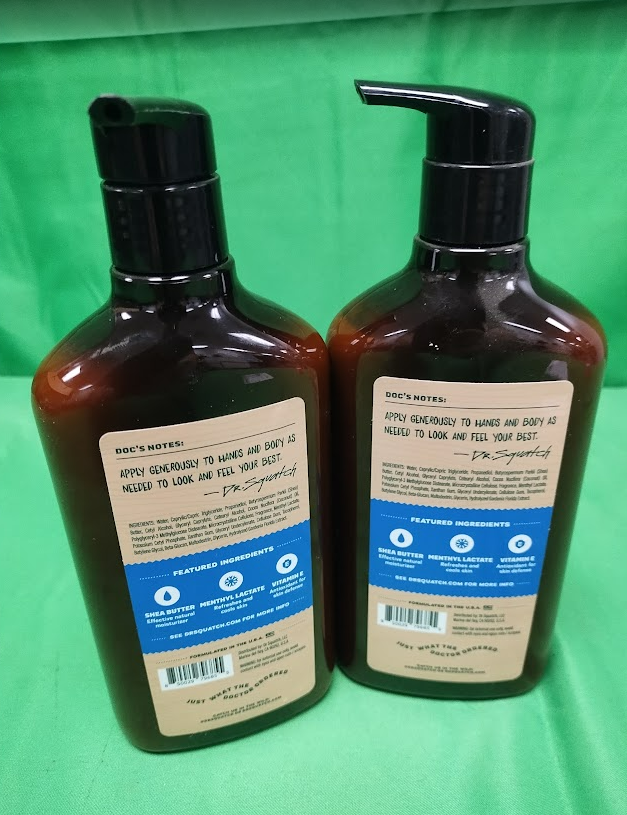 LOT OF 2 DR. SQUATCH Hand Lotion - Fresh Falls - 10oz