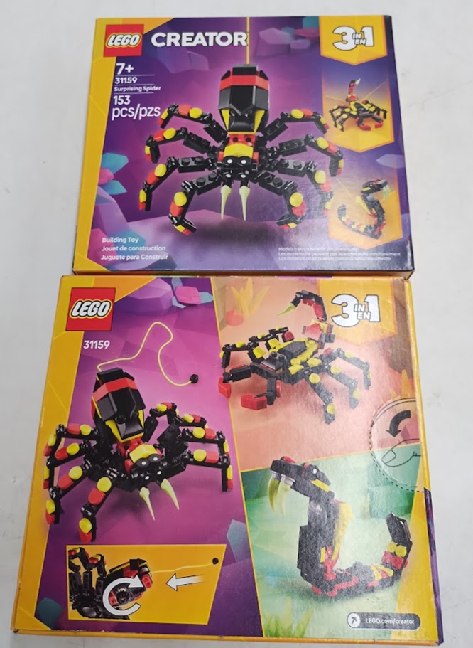 2 PACK LEGO Creator 3 in 1 Wild Animals Surprising Spider Building Toy 31159