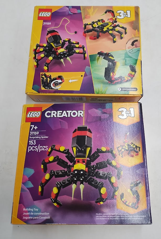 2 PACK LEGO Creator 3 in 1 Wild Animals Surprising Spider Building Toy 31159