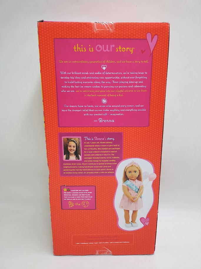 Our Generation Brenna 18" Birthday Party Doll SEE DETAILS