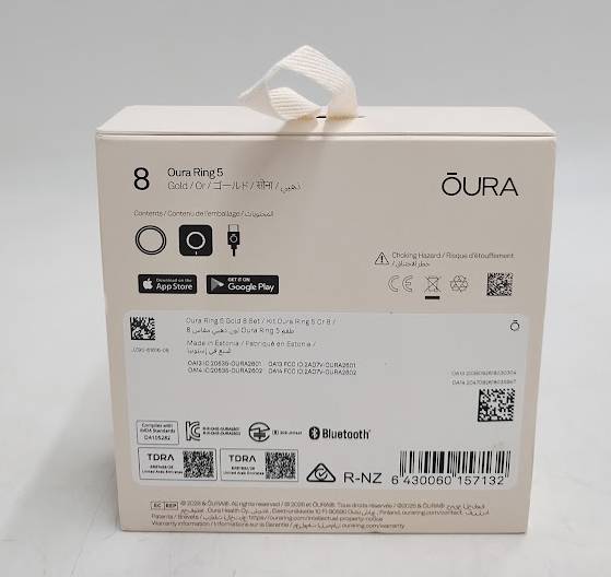 Oura Ring 5 Gold - Size 8 **NEW AND SEALED**