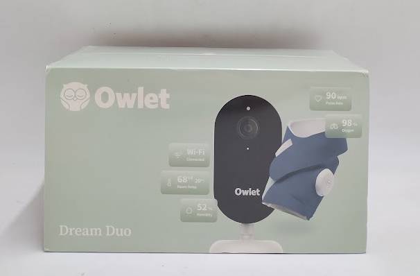 Owlet Dream Duo (Gen 3) Smart Baby Monitoring Bundle Sock 2K HD Cam Bedtime Blue