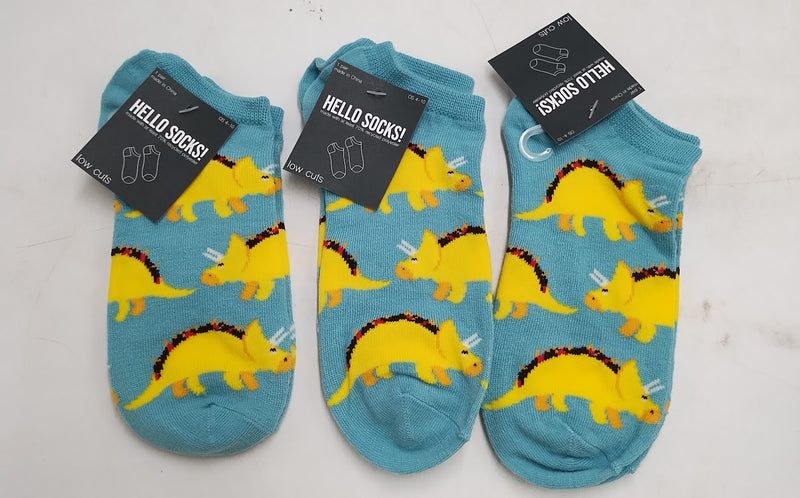 3 PACK Women's Tacosaurus Low Cut Socks - Xhilaration Blue 4-10