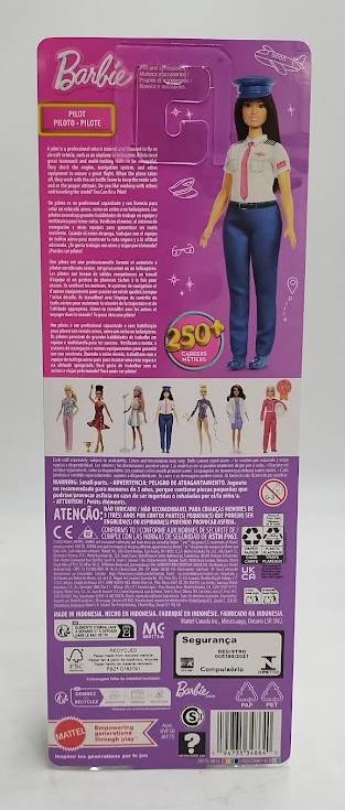 Barbie Careers Pilot Doll & Accessory, Removable Uniform & Shoes with Hat