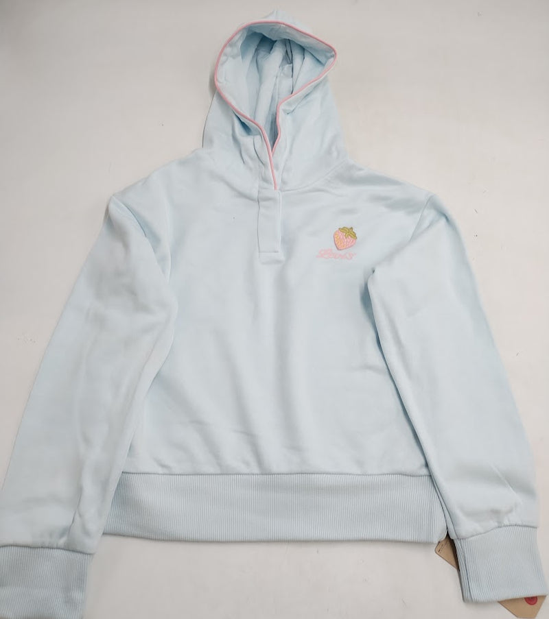 Levi's Girls French Terry Strawberry Pullover Hoodie Light Blue M