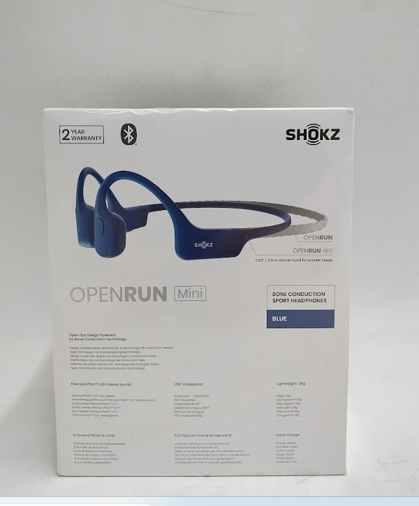 Shokz OpenRun Mini Bluetooth Wireless Headphones - Blue