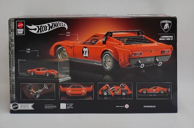 Mattel Brick Shop Hot Wheels '71 Lamborghini Miura P400 SV Building Kit 1523pc