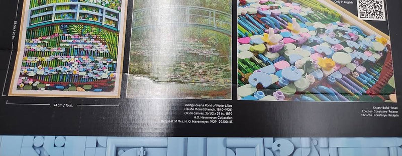 LEGO Art Claude Monet - Bridge Over a Pond of Water Lilies 31220 SEE DETAILS (LOCAL PICKUP ONLY)