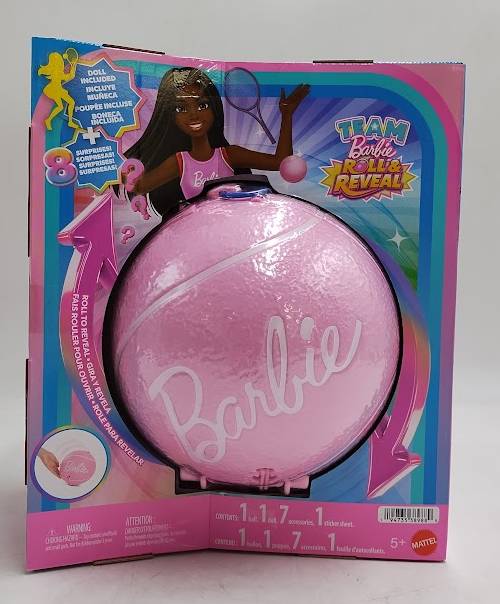 Barbie Team Barbie Roll and Reveal Tennis Player Doll and Accessories