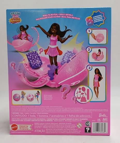 Barbie Team Barbie Roll and Reveal Tennis Player Doll and Accessories