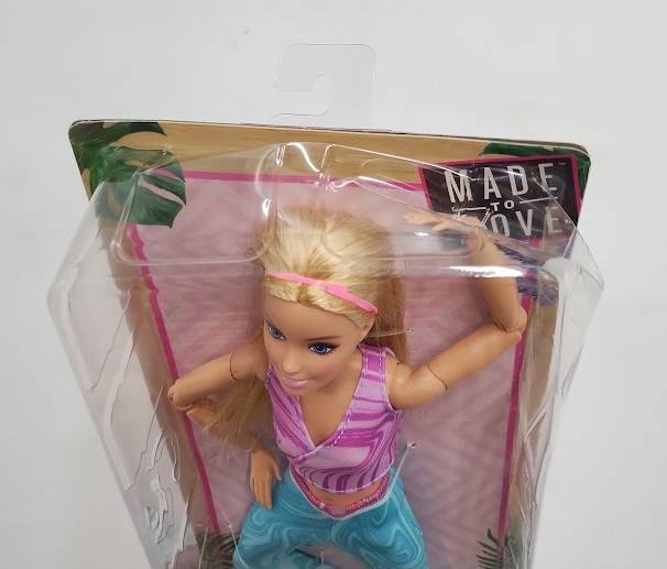 Barbie Made to Move Blonde Fashion Doll Removable Sports Top & Pants SEE DETAILS