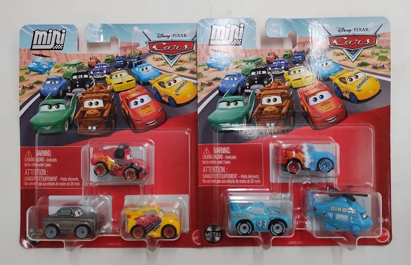 2 PACK!!! Disney Pixar Cars Mini Racers 3Pack (6 TOTAL MINI RACERS - SEE PHOTOS)