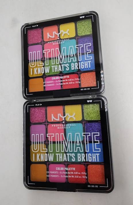 LOT OF 2 NYX Professional Makeup Eyeshadow Palette - I Know That's Bright
