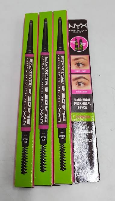 LOT OF 3 NYX Professional Makeup Brow Blade & Shade Nano Brow Pencil - Espresso