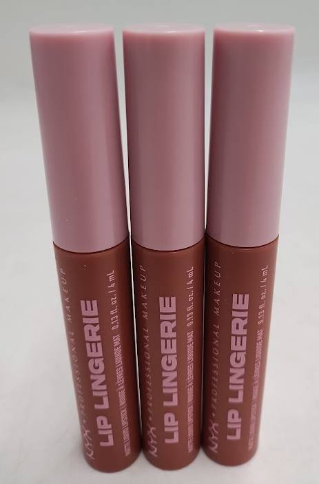 LOT OF 3 NYX Professional Makeup Lip Lingerie XXL Lipstick - 02 Turn On