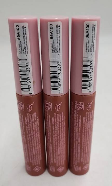 LOT OF 3 NYX Professional Makeup Lip Lingerie XXL Lipstick - 02 Turn On