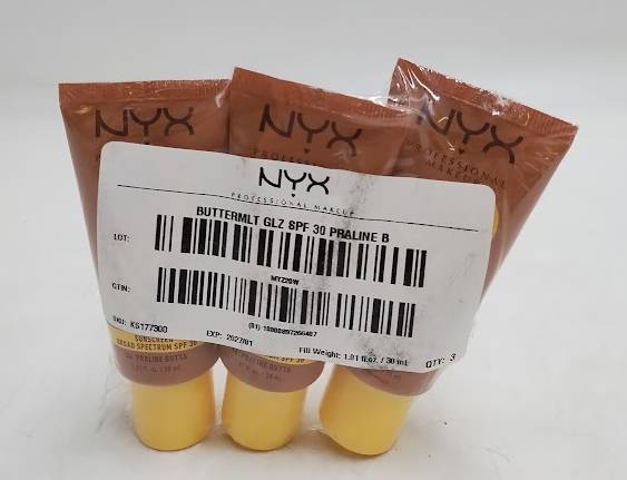 LOT OF 3 NYX Professional Makeup Buttermelt Glaze Skin Tint - Praline Butta