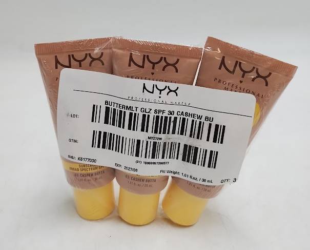 LOT OF 3 NYX Professional Makeup Buttermelt Glaze Skin Tint - Cashew Butta