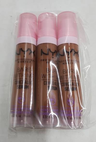 LOT OF 3 NYX Professional Makeup Bare Me Concealer - 0.32 fl oz - 09 Deep Golden