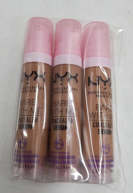 LOT OF 3 NYX Professional Makeup Bare With Me Serum Concealer- 07 Medium