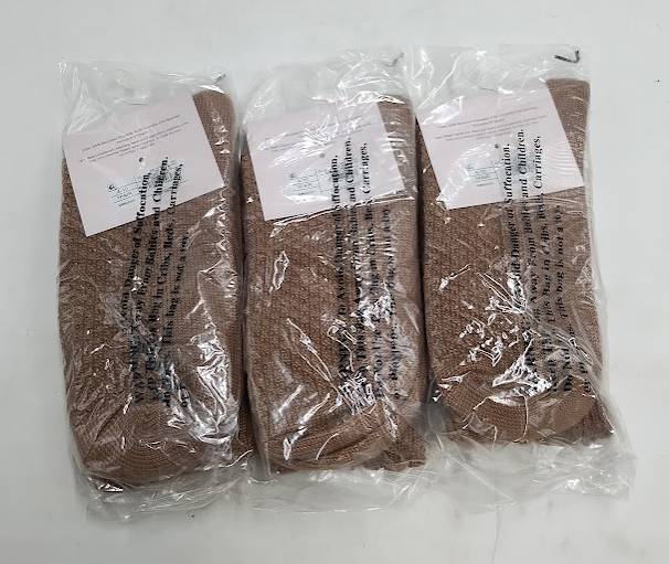 LOT OF 3 Women's Crew Boot Socks - Auden Brown 4-10