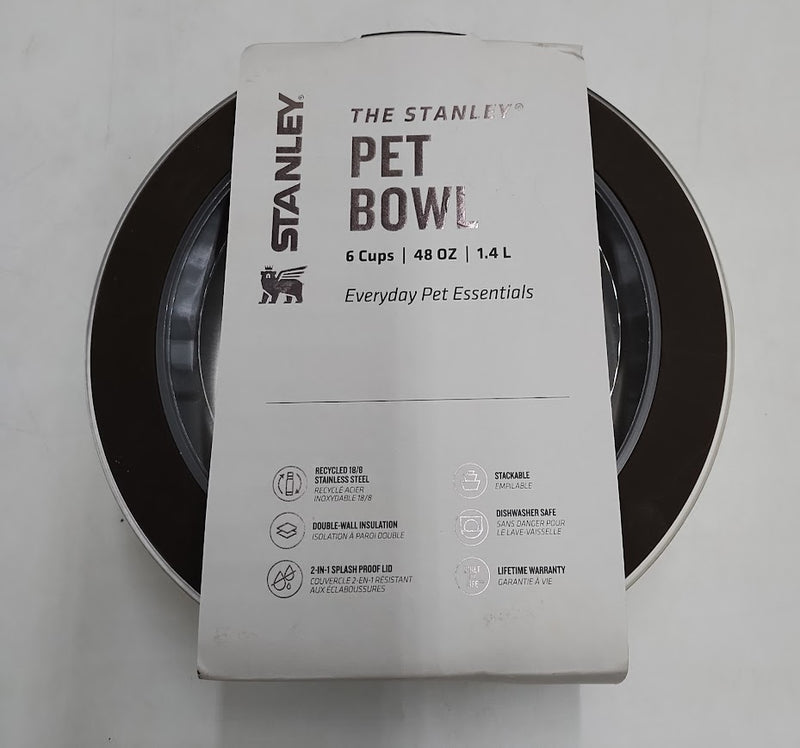 Stanley 6 Cup Stainless Steel Pet Bowl - Cream Western READ DESCRIPTION