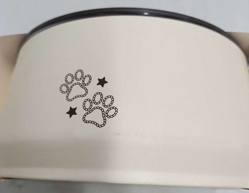 Stanley 6 Cup Stainless Steel Pet Bowl - Cream Western READ DESCRIPTION