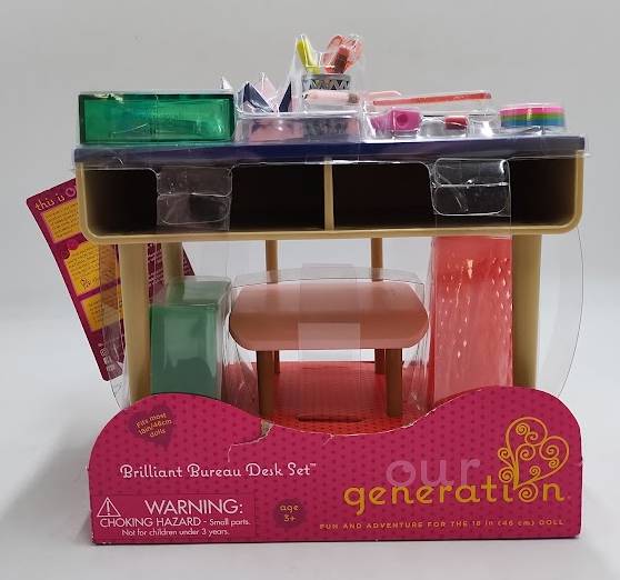 Our Generation Brilliant Bureau Home Desk Accessory Set for 18"Dolls SEE DETAILS